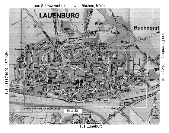 Stadtplan von Lauenburg
